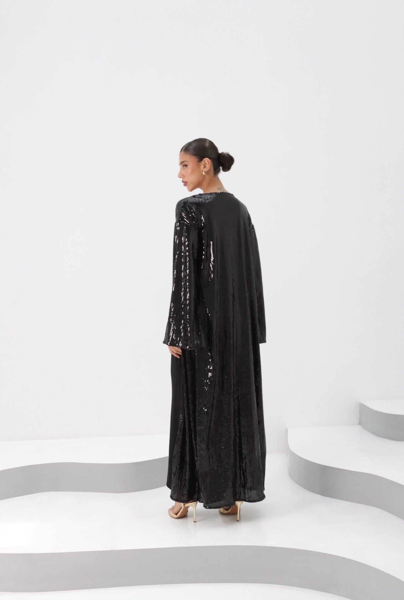 Black Sequin Kimono S