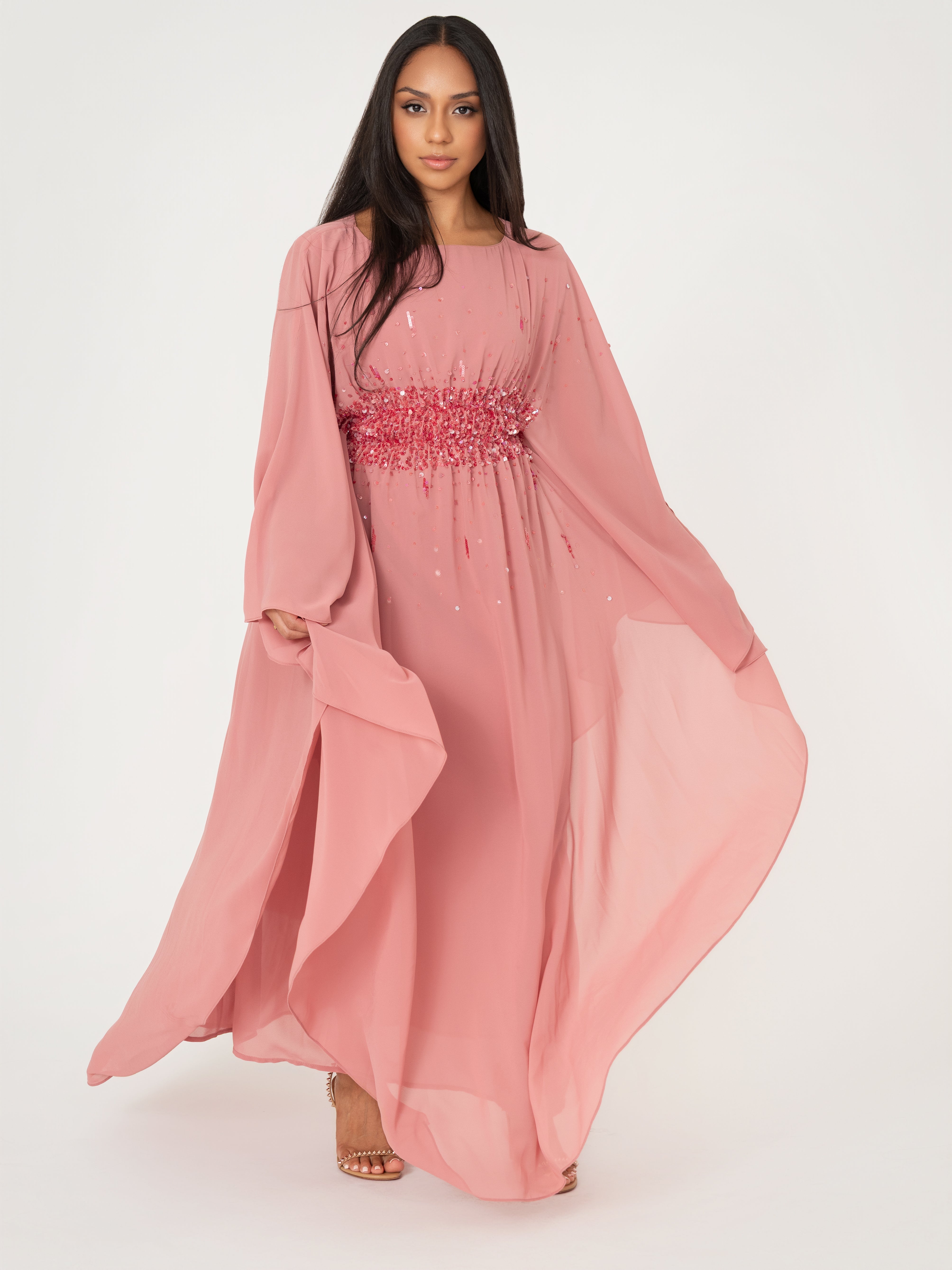 Sequined Kaftan Dress