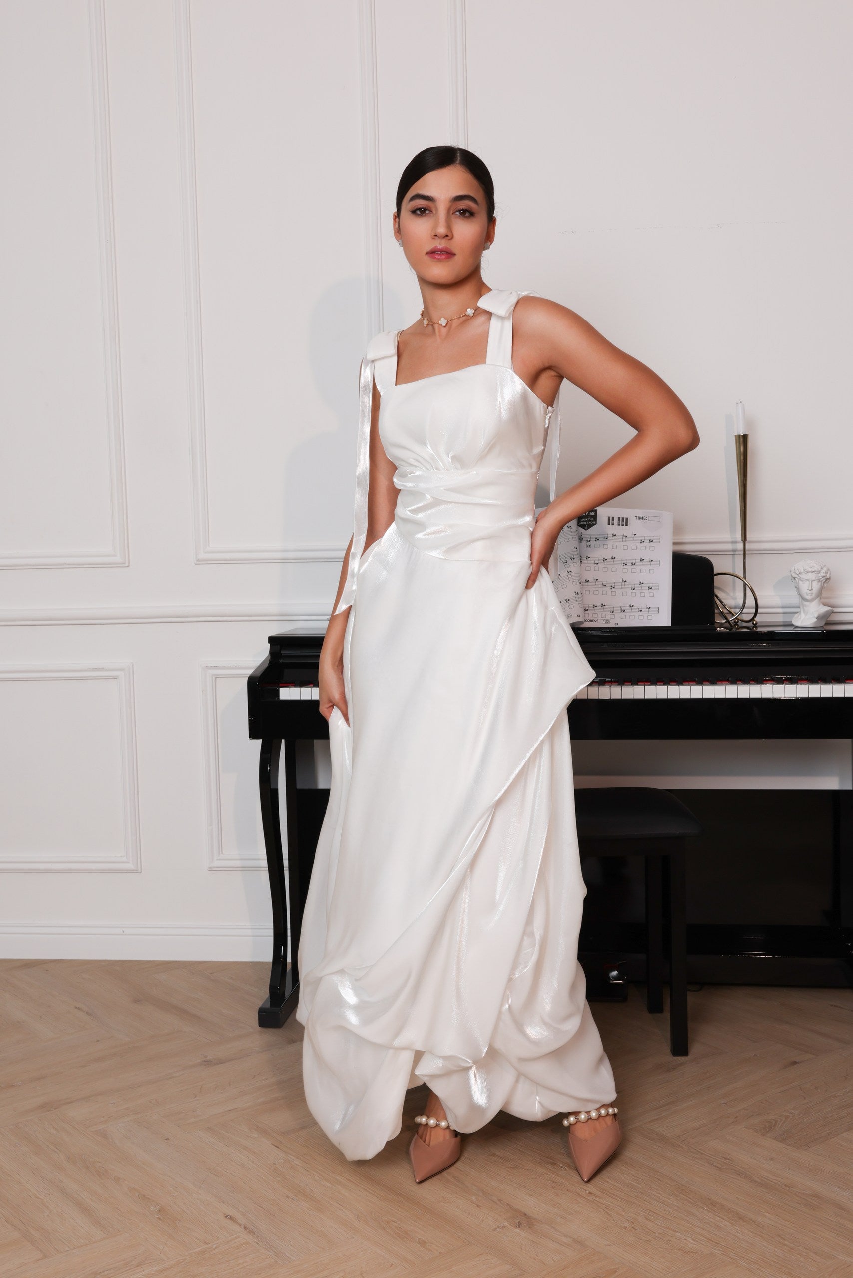 Noor - Bridal Drape Maxi Gown