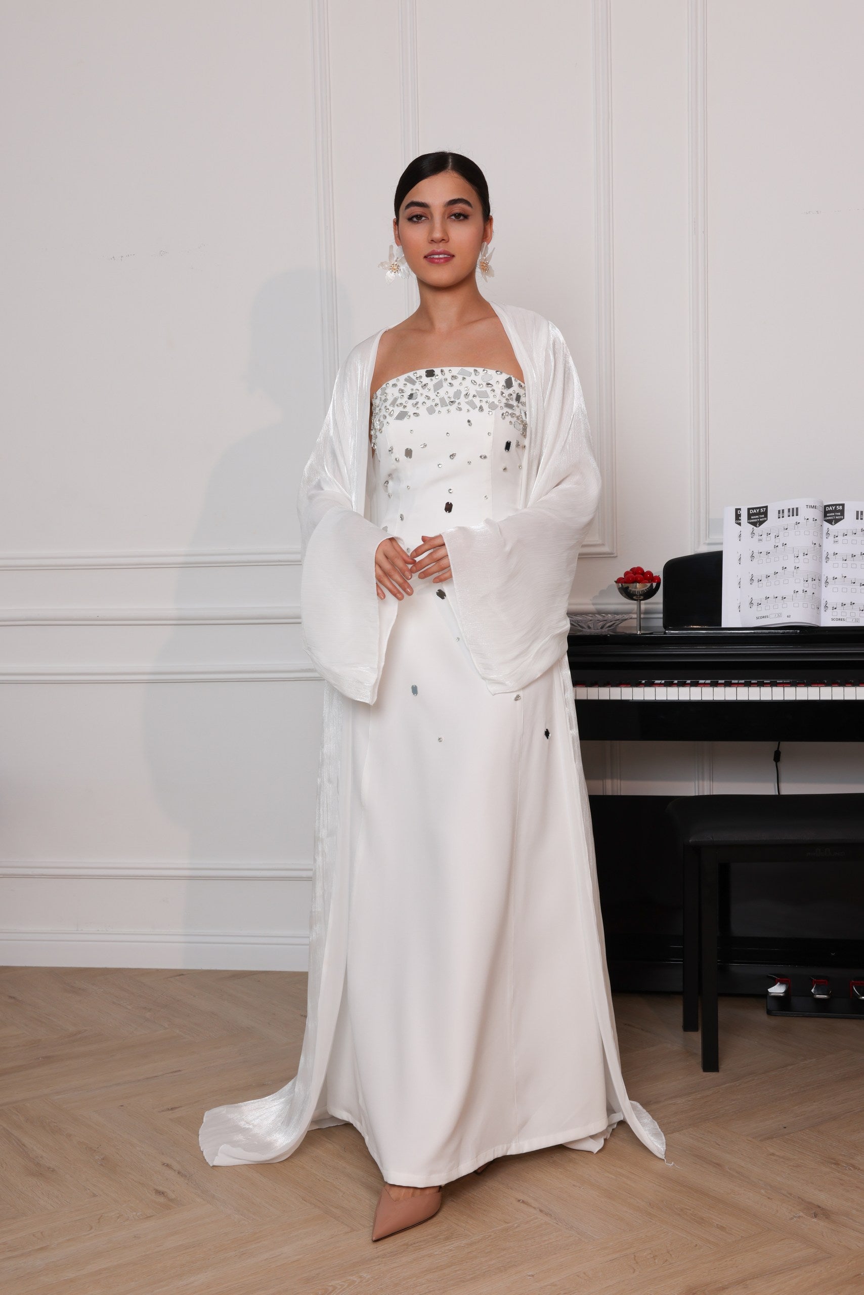 Zahra- Crystal Embellished Gown Set