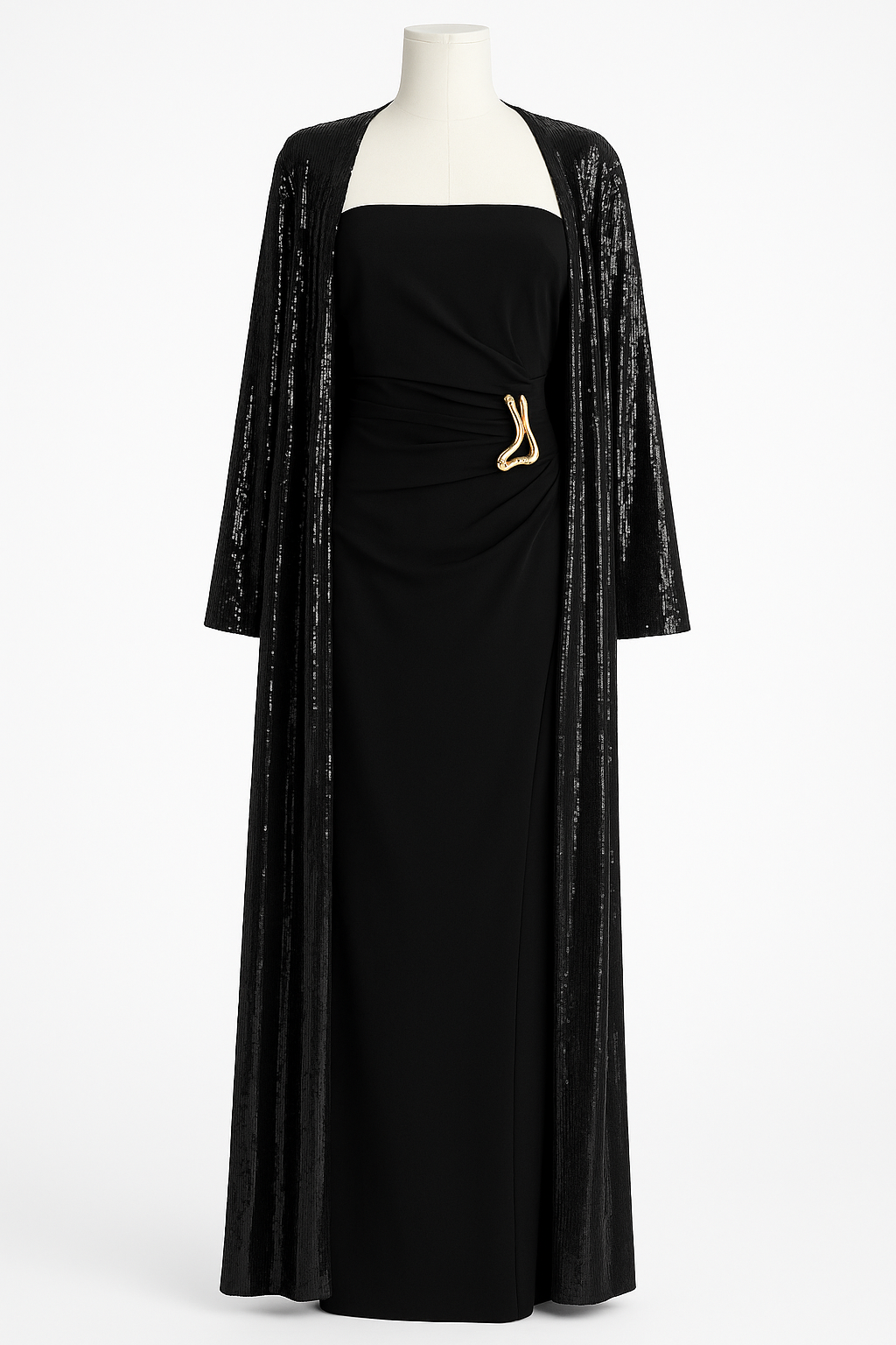 Black Sequin Kimono