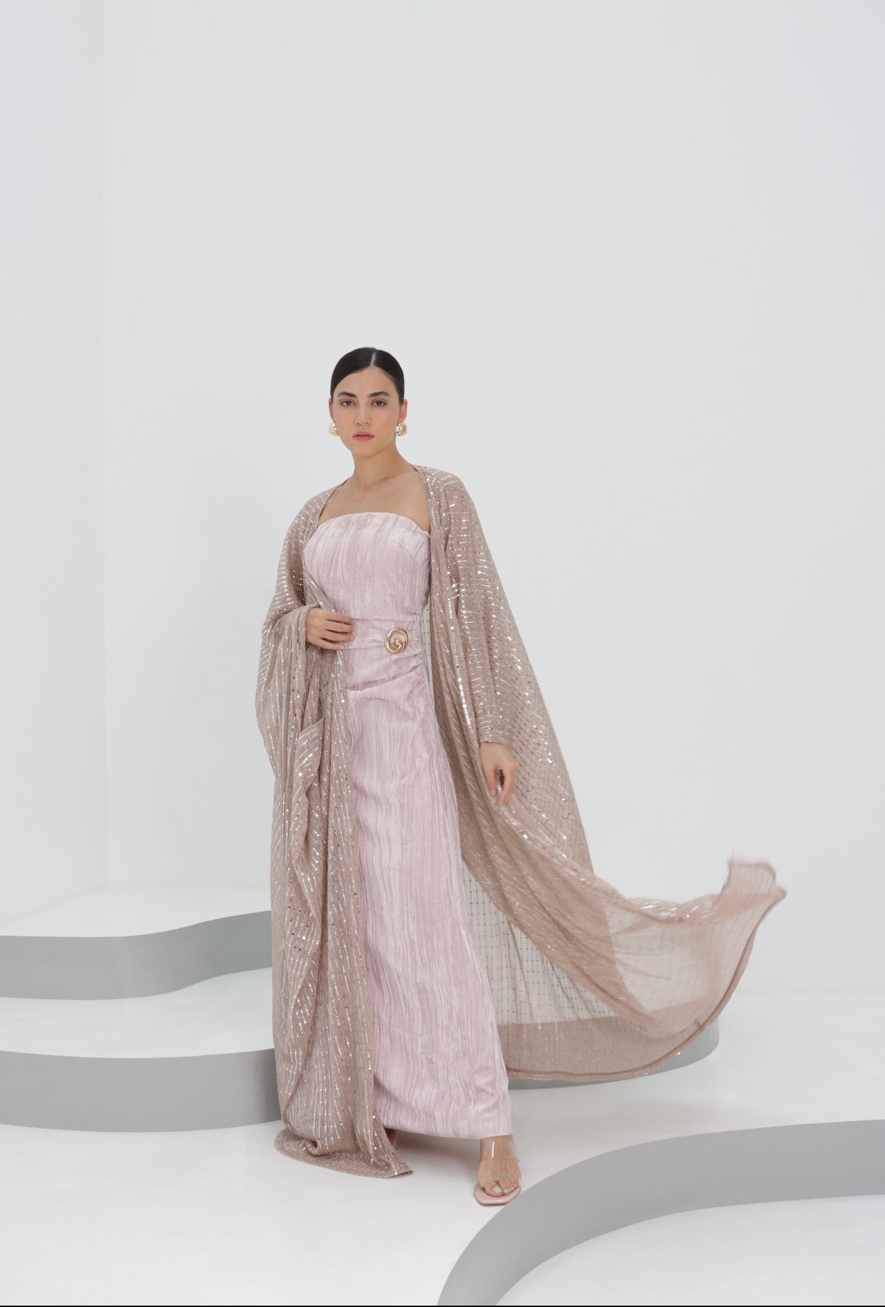 Blush Serenade Strapless Maxi Dress